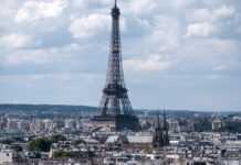 Vue de Paris avec la tour Eiffel