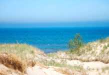 La mer vue depuis les dunes du rivage