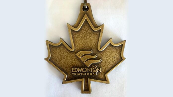 Une médaille des championnats du monde d'Edmonton