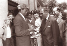 Modibo Keïta le 20 juin 1961, à Maribor, lors d'une visite officielle en Yougoslavie