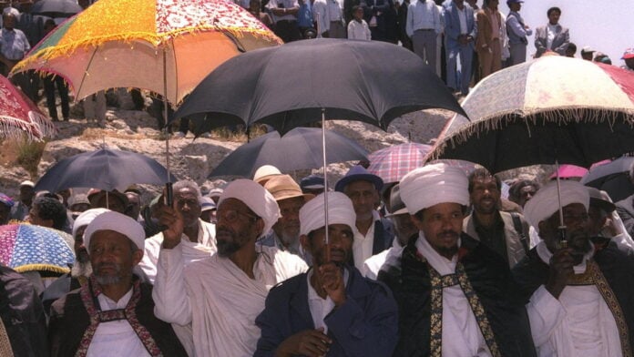 Mémorial cérémonie pour immigrant éthiopien Har Tayasim.