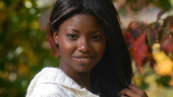 a close-up shot of an African-American woman