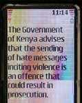 L'avertissement du gouvernement kenyan L'avertissement du gouvernement kenyan