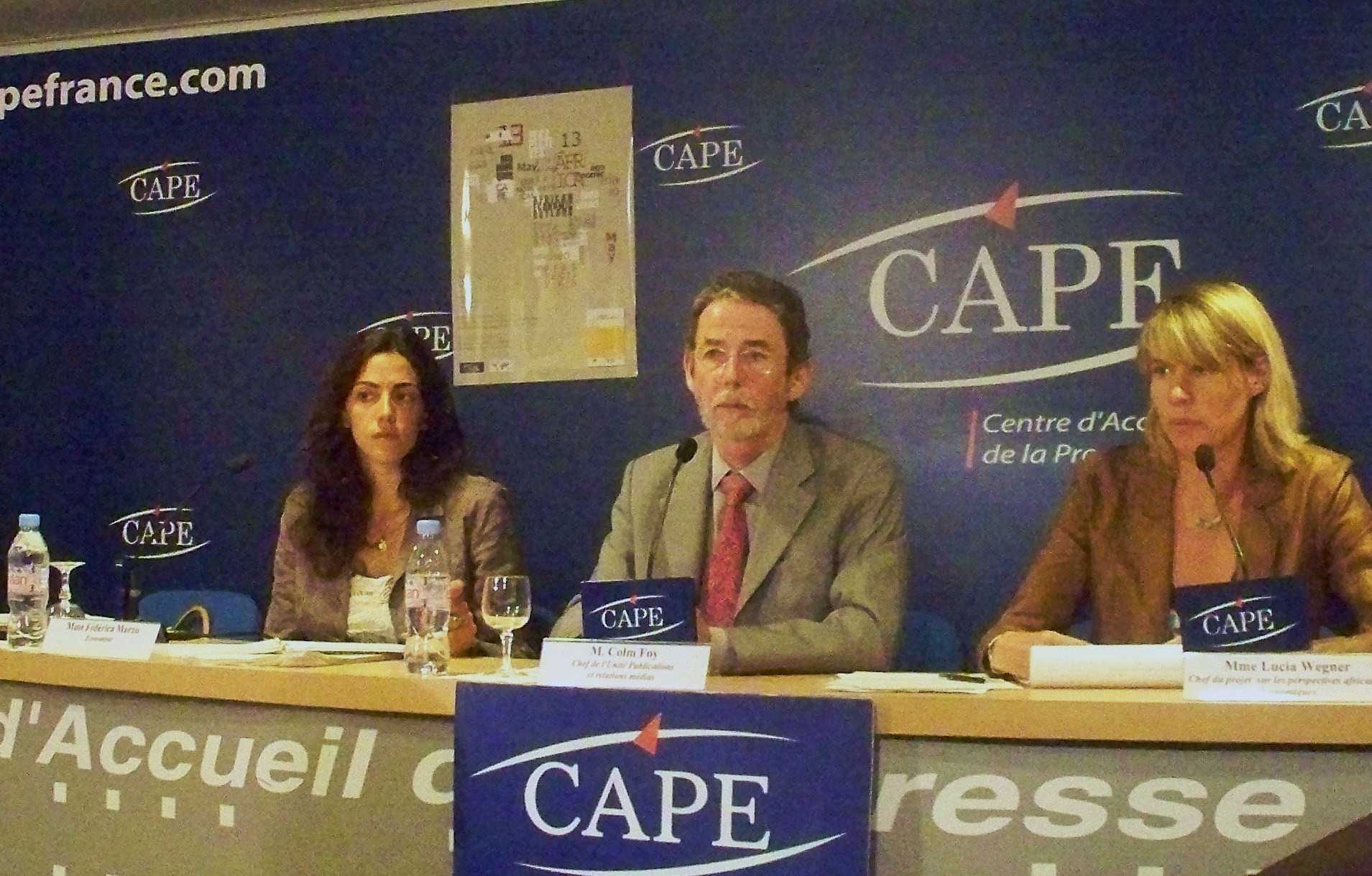 De gauche à droite, Federica Marzo, Colm Foy et Lucia Wegner De gauche à droite, Federica Marzo, Colm Foy et Lucia Wegner