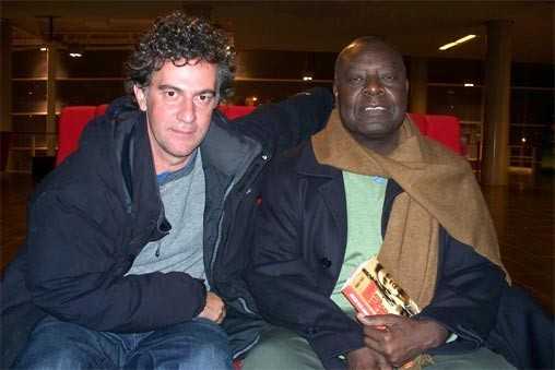 Jean-Stephane Sauvaire et Emmanuel Dongala lors de l'avant-première parisienne de 