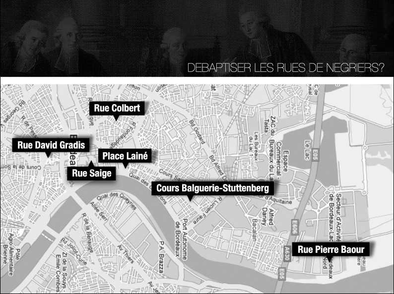 Carte des rues des négriers Carte des rues des négriers
