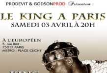 Concert de King Mensah le samedi 3 avril à l’Européen à Paris Concert de King Mensah le samedi 3 avril à l’Européen à Paris