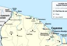 Carte de la Guyane française