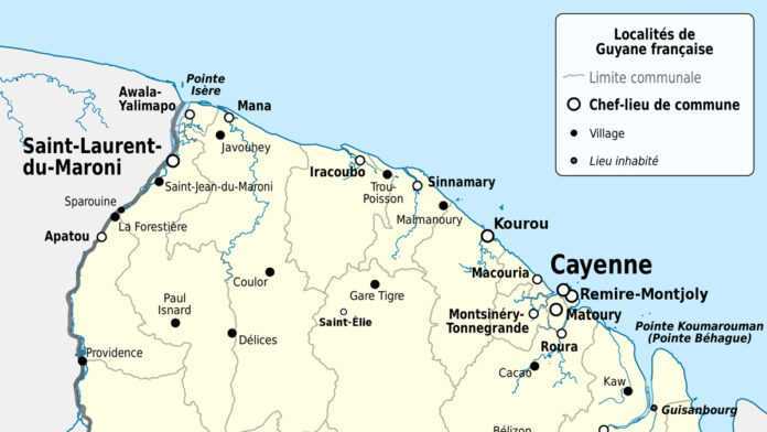 Carte de la Guyane française