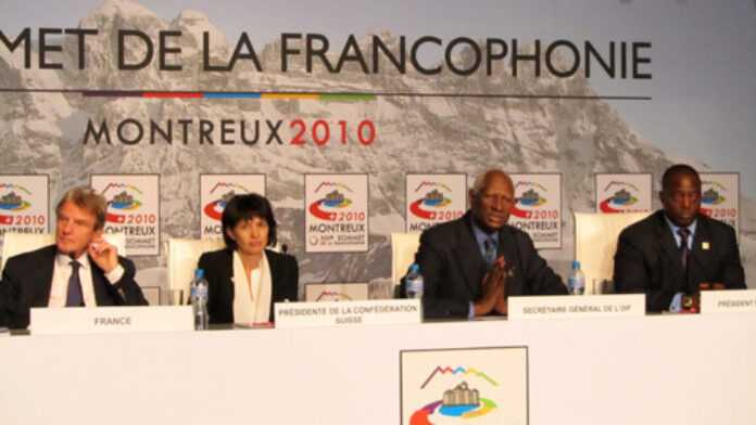 De gauche à droite : Bernard Kouchner, Doris Leuthard, Abdou Diouf, Joseph Kabila