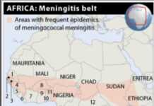 Ceinture de la méningite en Afrique
