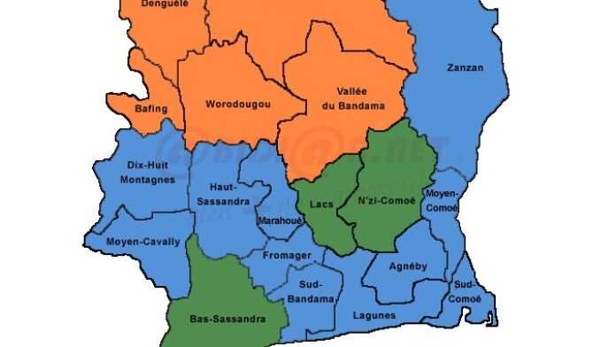 Répartition du vote entre les principaux partis ivoiriens Source : Abidjan.net