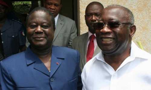 Laurent Gbagbo et Henri Konan Bédié