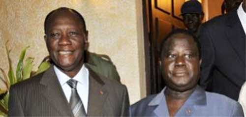 Alassane Ouattara et Henri Konan Bédié