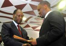 Côte d’Ivoire, Ouattara annonce la démission de Soro en contradiction avec le principe de séparation des pouvoirs Ouattara-Soro.jpg