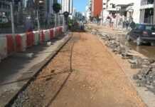 Les travaux du tramway