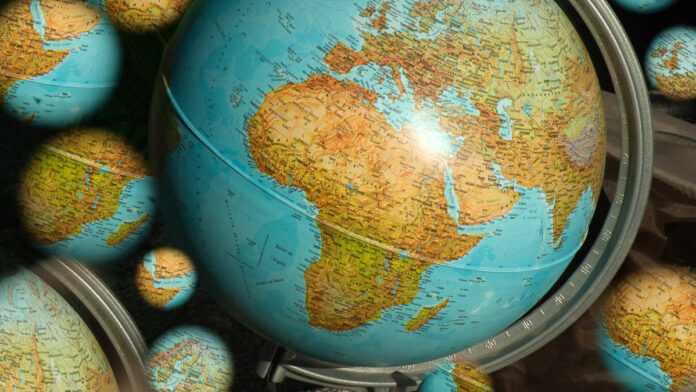 Globe terrestre représentant le continent africain