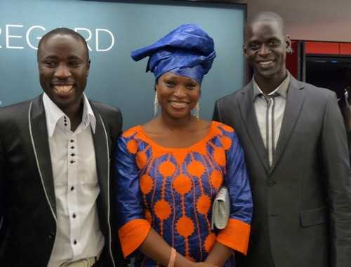 De gauche à droite, Laïty Fall (Lansana), Diodio Ndiaye (Kiné) et Souleymane Seye Ndiaye (Baye Laye) à Cannes