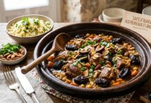 Sauté d’agneau aux pruneaux et amandes Sauté d'agneau aux pruneaux et amandes