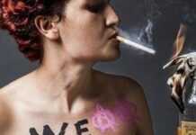 Femen Tunisie : Amina Tyler attaque seins nus, avec un cocktail Molotov