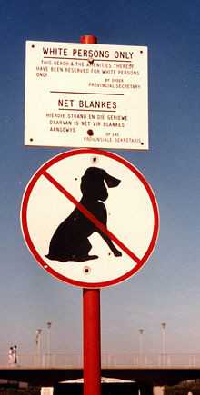 Interdit aux Noirs et aux chiens