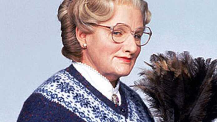 Robin Williams dans le rôie de Mrs Doubtfire