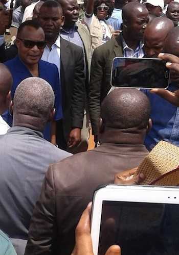 Arrivée du Président Sassou N'Guesso à Liouesso le 13 mai 2015