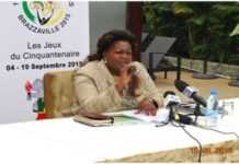 Claudia Lemboumba mobilisant les sponsors pour les Jeux Africains