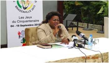 Claudia Lemboumba mobilisant les sponsors pour les Jeux Africains 