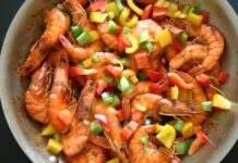 Crevettes aux poivrons Crevettes aux poivrons