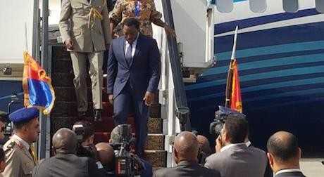 Joseph Kabila arrive en Egypte (22 avril 2017)