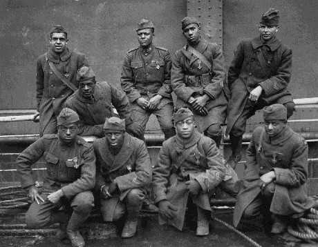 369 th Infantry Regiment à New-York, photographie, 1918. © NARA 369 th Infantry Regiment à New-York, photographie, 1918. © NARA