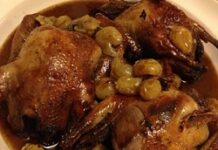 Recette de pigeon au raisin