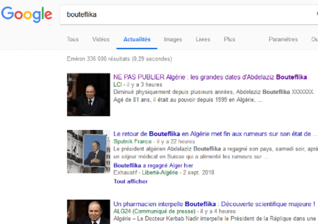 Bouteflika annoncé mort
