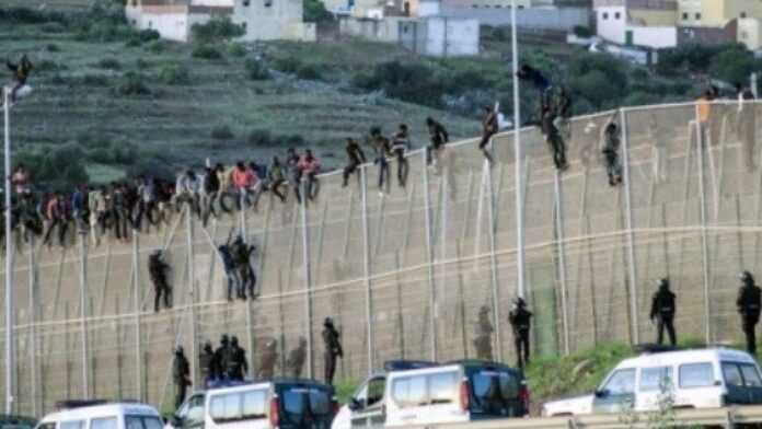 Des migrants tentent de franchir la frontière à Ceuta