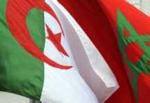 Drapeaux de l'Algérie et du Maroc