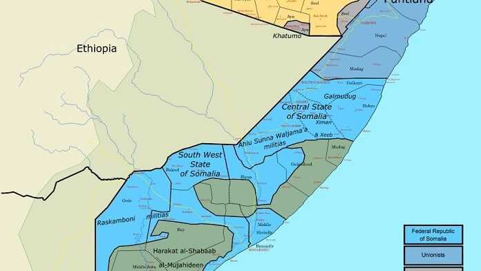 Carte politique de la Somalie / Wikipedia