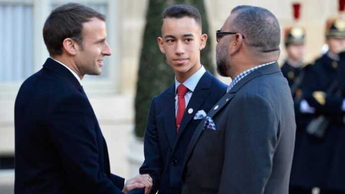 Emmanuel Macron, Moulay El Hassan et Mohammed VI
