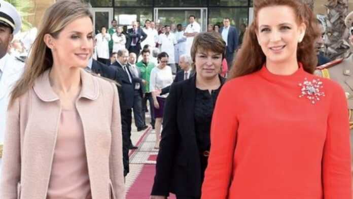 La reine Letizia et la princesse Lalla Salma, le 15 juillet 2014