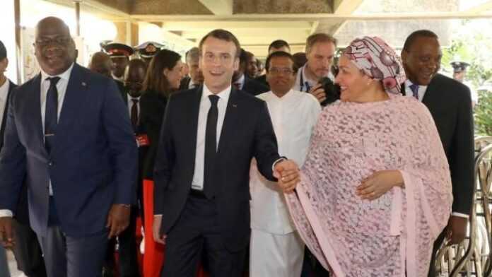 Macron et Kenyatta Tshisekedi