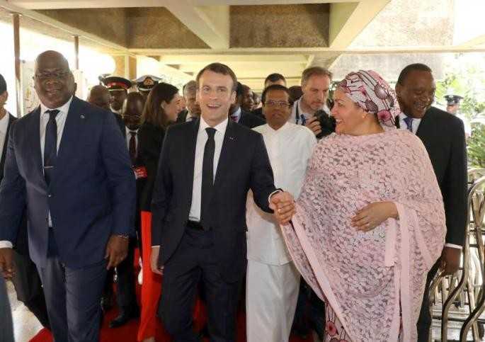 Macron et Kenyatta Tshisekedi