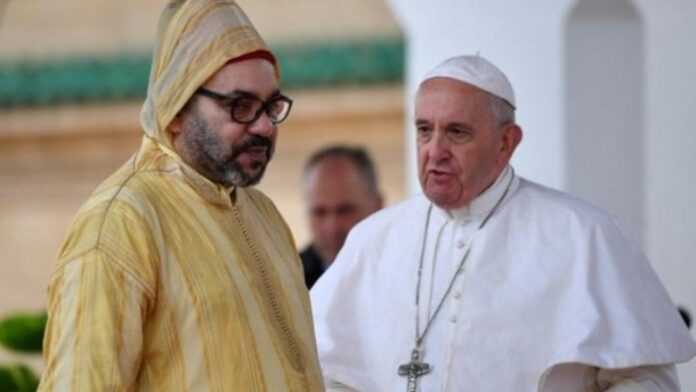 Le roi du Maroc, Mohammed VI, et le pape François