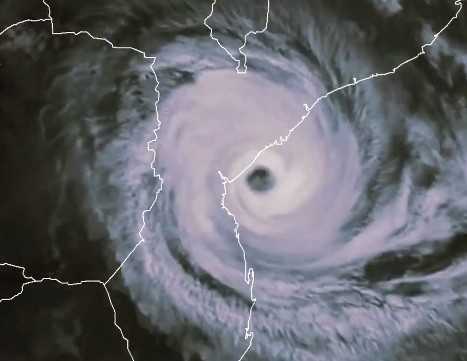 cyclone Beira oeil