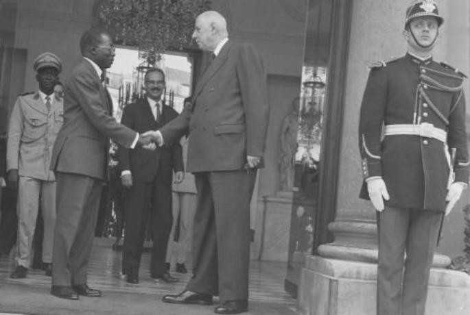 Léopold Sédar Senghor et le général De Gaulle. 20 juillet 1966