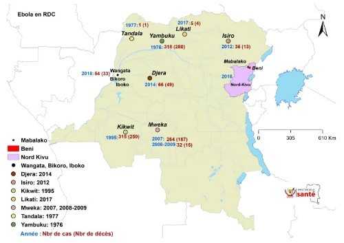 Historiue du virus ebola en RDC