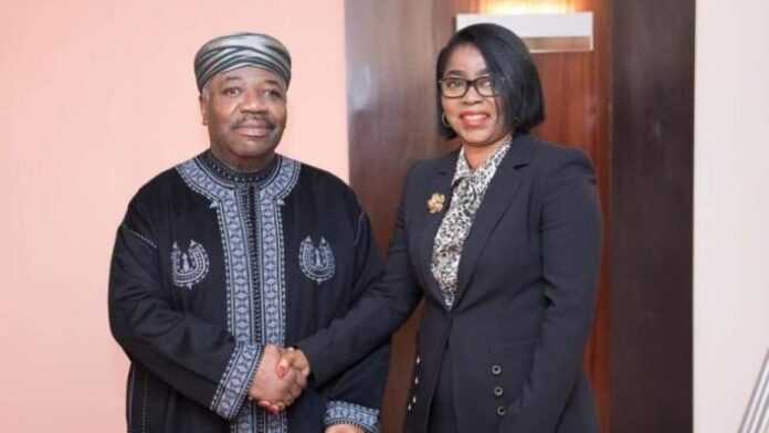 Ali Bongo et Rose Christiane Ossouka Raponda, alors ministre de la Défense