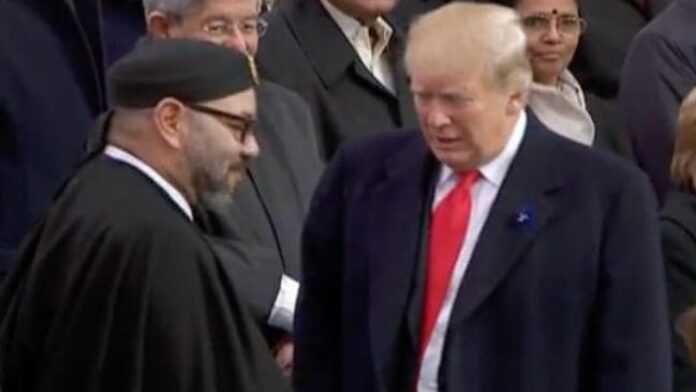 Le roi du Maroc, Mohammed VI et le Président américain sortant, Donald Trump