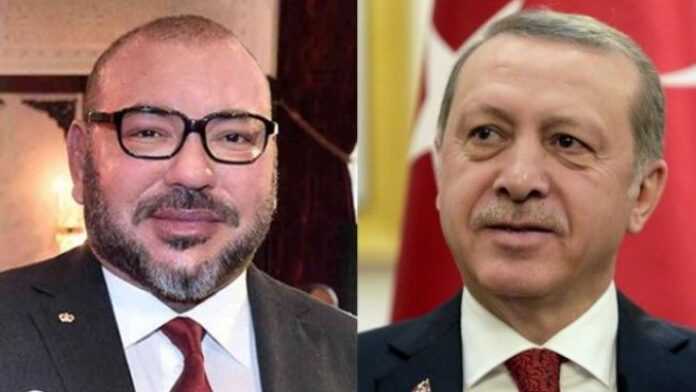 Le roi du Maroc, Mohammed VI et le Président turc, Recep Tayyip Erdogan