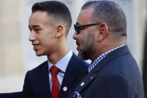 Le prince Moulay el Hassan et le roi Mohammed VI du Maroc