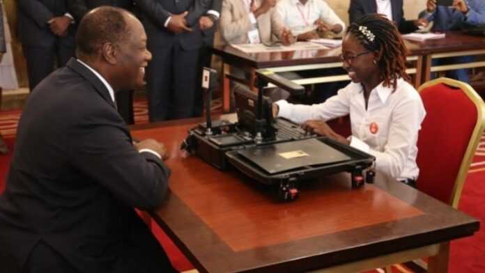 le Président de la Côte d'Ivoire, Alassane Ouattara